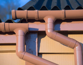 Brown roof piping