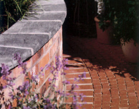Small garden brick wall